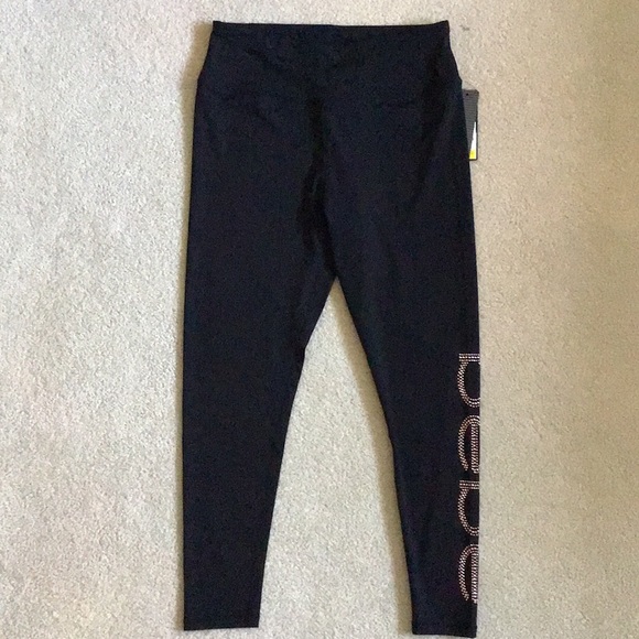 SOLD - Bebe Sport Rhinestud Logo Black Legging - NWT - Picture 6 of 12